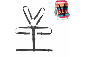KOCPUDU 5 Point Harness Baby Chair Safety Belt Universal High Chair Seat Belt for Wooden High Chair Pushchair