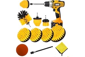 Drill Brush Attachment Set Pack of 10 | Easy Drill Attachment for Power scrubbing | Clean On Multi-Surface | House Hold Clean
