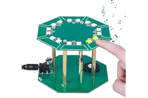 BANRIA SMD Soldering Practice Kit, Touch-Sensitive Electronic Drum Soldering Project Kit, 7-String Lyre Harp, Ideal STEM Electronic Soldering Kit for High School, College, Competitions & Gifts