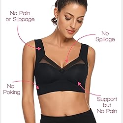 WOWENY Wirefree Padded Bras for Women Full Coverage