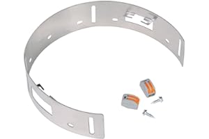 HALO Recessed ML7RAB 6-Inch LED Retrofit Adapter Band Adapts Housings Without Torsion Spring Brackets, 4-Pack, Grey, White