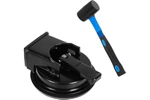 Floor Gap Fixer Tool and Mallet, 11.8cm Heavy Duty Suction Cup Plank Grabber with Nano Gel Adhesive Pad for Wood Vinyl Lamina