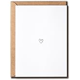 NSLDesigns Valentines Day Greeting Card - Unique Heart Card - Lovely Anniversary Card - Simple Wedding Keepsake - Card For Partner, 5 x 7 inches