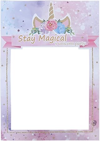 Amosfun Cornice Portafoto Motivo Unicorno Decorazione Per Feste Di Nascita Festa Di Compleanno E Bomboniere Amazon It Casa E Cucina