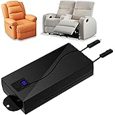 Universal Wireless Battery Pack for Reclining Furniture with LCD Display, 2500 mAh Rechargeable Battery Pack Power Supply for