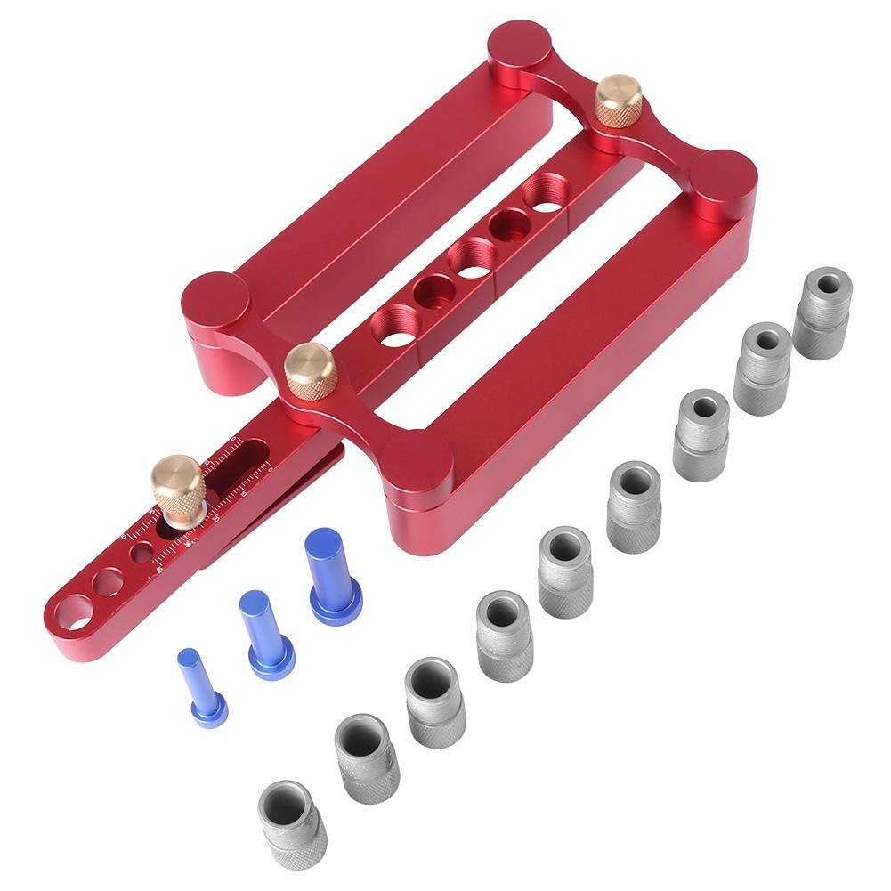 Regun Hole Guide, Wood Dowel Hole Drilling Guide Woodworking Positioner Locator Tool