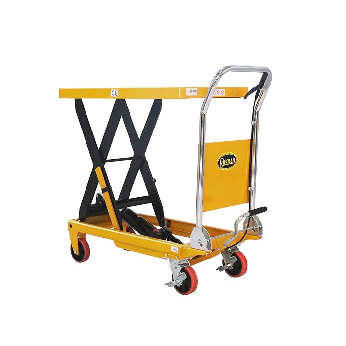 Apollolift Single Scissor Hydraulic Lift Table/Cart 1100lbs Capacity 35.4" Lifting Height