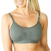 JOY BRA Scoopneck Seamless Bras for Women | Wireless Full Coverage Push Up Womens Sports Bra | One Size/Large