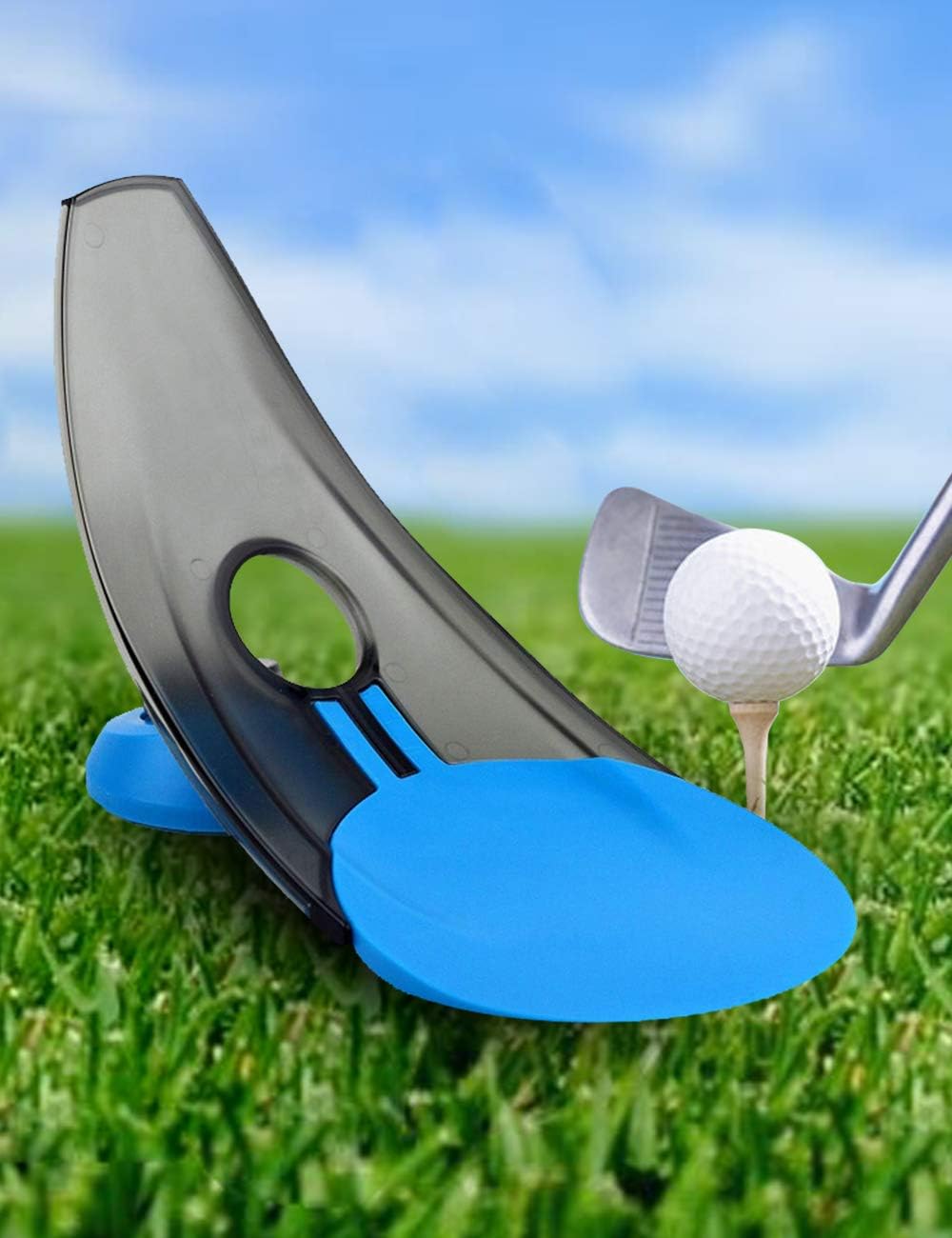 Amazon Shengshou パター練習器 ゴルフ 景品 練習マット パター 4 25インチ 標準サイズ パットアウト 距離感と力の加減の練習 自動返球 折りたため Shengshou パット練習器具