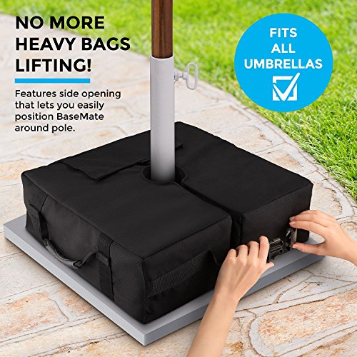 NEW ~ Patio Umbrella Base Weight Bag, 18” Square With Side Slot Opening, Free Sand Scoop Included - Thumbnail 3