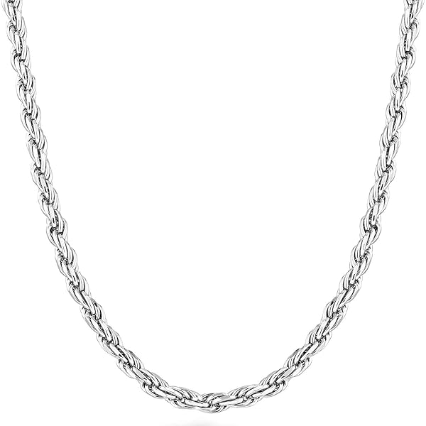 Savlano 925 Sterling Silver 2.5mm Solid Italian Rope Diamond Cut