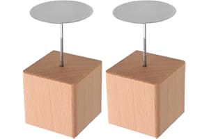 Healifty Wooden Flower Nail Stand Cake Decorating Tools Set with Medium Nail and Single-Hole Base for Baking