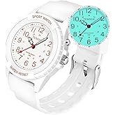 TENOCK Waterproof Nurse Watch for Medical Professionals Students Women Men, Night Light, 12/24 Hour Military Time Easy to Read Dial, Second Hand Watch for Nursing Day Gifts