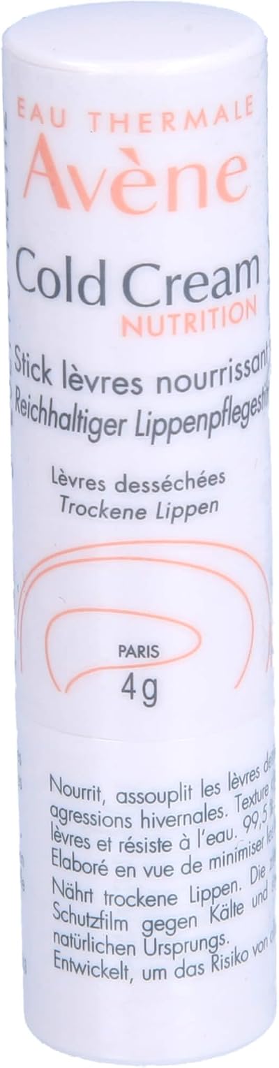 Avène Cold Cream Nutrition Nourishing Lip Balm 4g Dry Chapped Lips Soothes