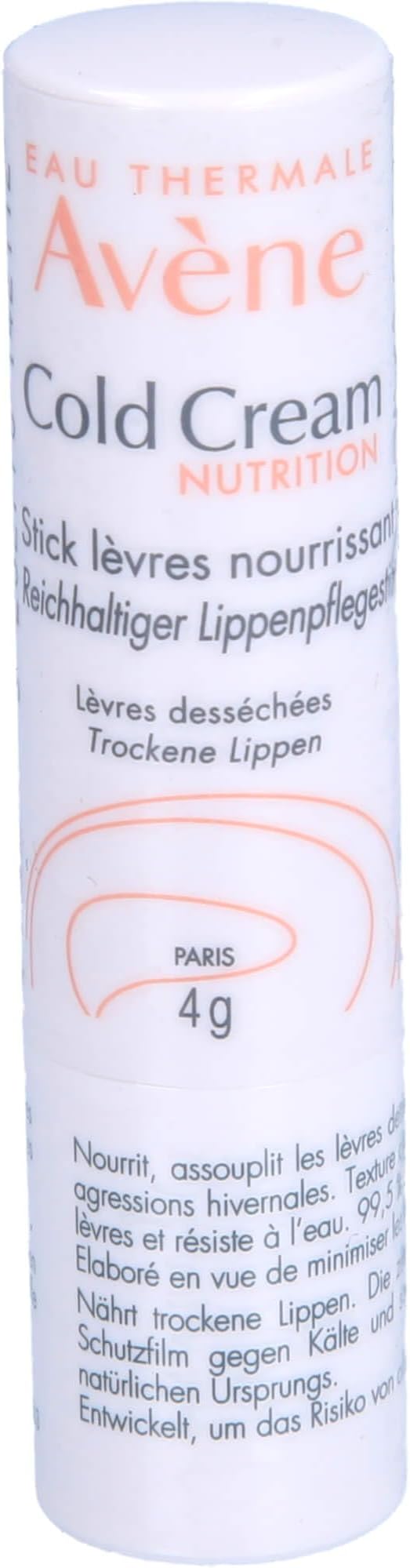 Avène Cold Cream Nutrition Nourishing Lip Balm 4g Dry Chapped Lips Soothes