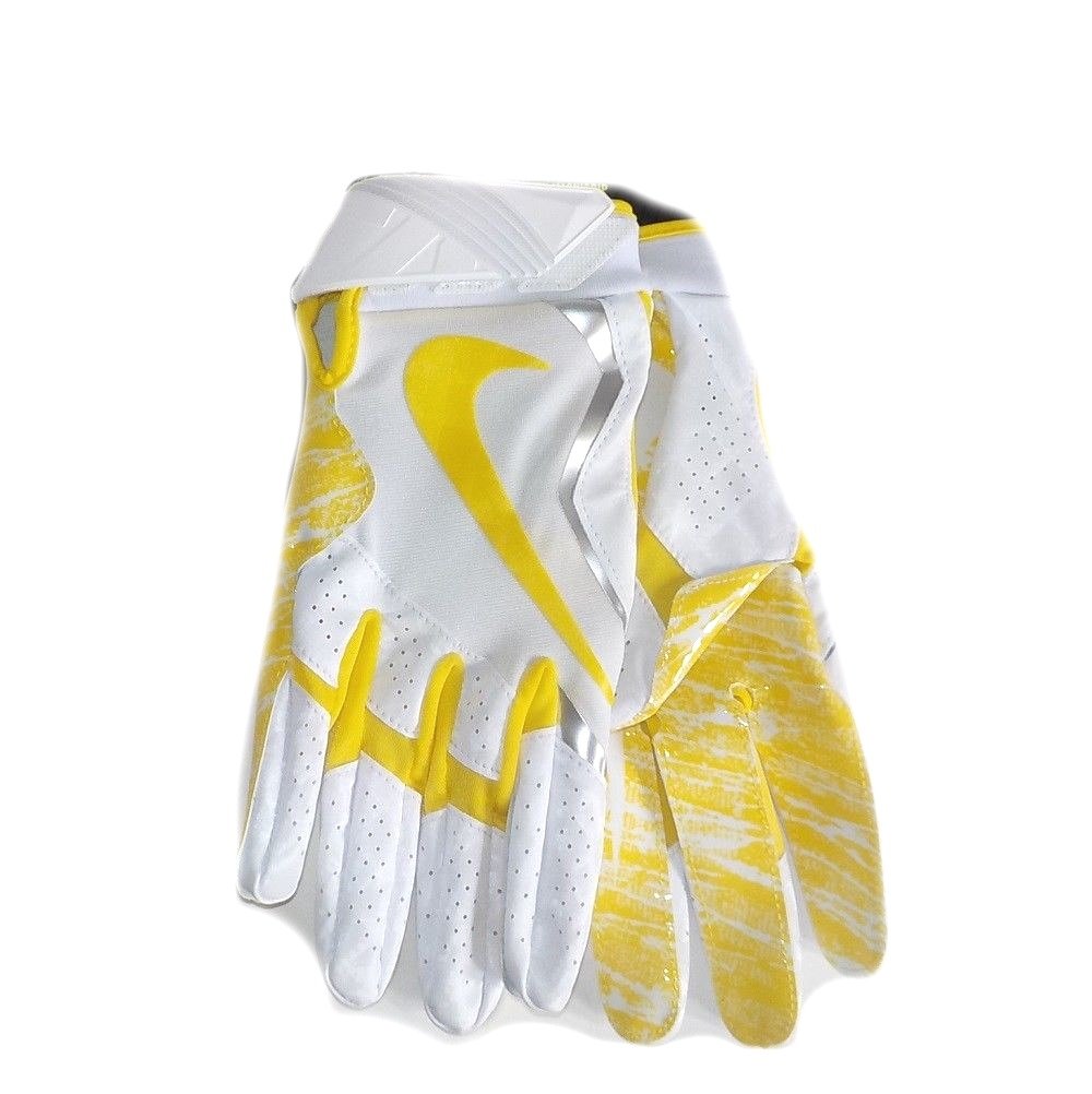 yellow football gloves nike