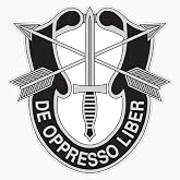 US Army Special Forces De Opresso Liber Insignia Green Beret Car Window 5" Vinyl Decal Bumper Sticker