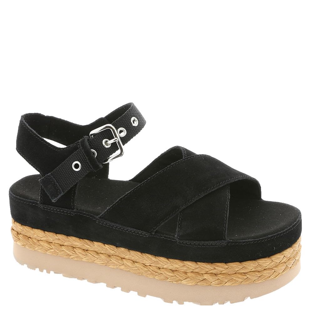 UGG Women’s Aubrey Ankle Sandal, Black, 9