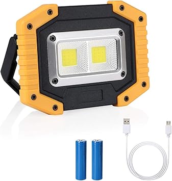 flintronic Foco LED Recargable COB Luz de Trabajo Portátil 3 Modos ...