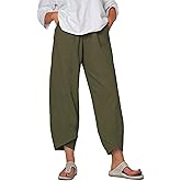 Springrain Women's Capri Pants Casual Summer Cotton Cropped Lounge Pants Trousers