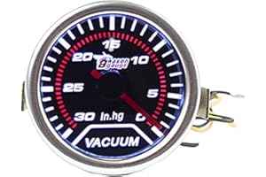 Etopars Car Motor Universal Smoke Tint Len 2" 52mm Vacuum Indicator Gauge Meter