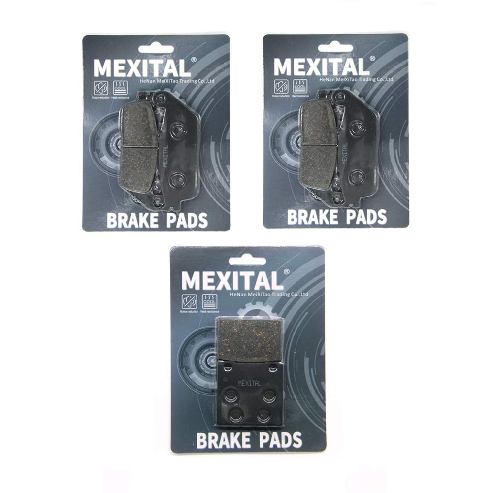 MEXITAL One Set Motorbike Brake Pads Front and Rear for GSX 400 Impulse Type (94-96) / RF 400 R/RF 600 R (93-97) / GSF 650 Bandit (95-99) MXB142-142-63