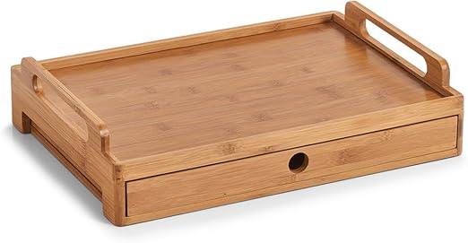 Zeller 25379 Bandeja con cajón, Madera, Natural, 43 x 31 x 10 cm: Amazon.es: Hogar