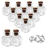 MIGK 24pcs Small Mini Glass Jars Bottles with Cork