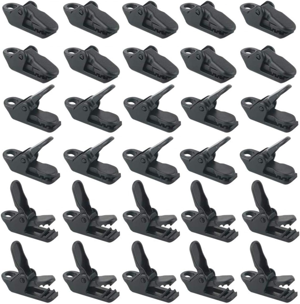 30 clips de lona para tienda de campaña, a prueba de viento, pinzas