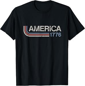 Vintage Stripes America 1776 Retro T-Shirt