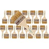 Craft Painting Brushes 24-Pack Of 1/2 Inch Chip Brushes - For Paint, Stain, Glue, Varnish & Gesso 1/2 Inch Paint Brushes