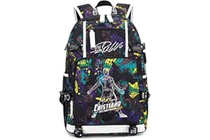 FANWENFENG Soccer Player 7 Luminous Multifunction Backpack Travel Football Fans Bag For Men Women (Style 4)