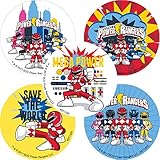 SmileMakers Power Rangers Stickers - Prizes 100 per Pack
