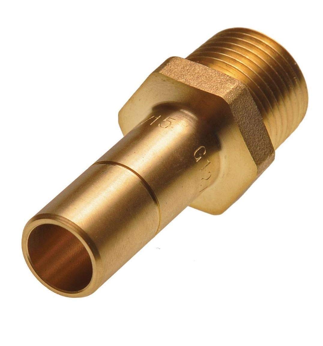 Hep2O 15mm x 1/2 Inch Brass Male Spigot - Pack of 2