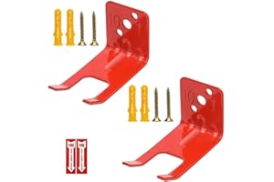 2 Universal Fire Extinguisher Bracket and Signs, Fire Extinguisher Mounts, Wall Mount Fork Style Fire Extinguishers Hanger fo