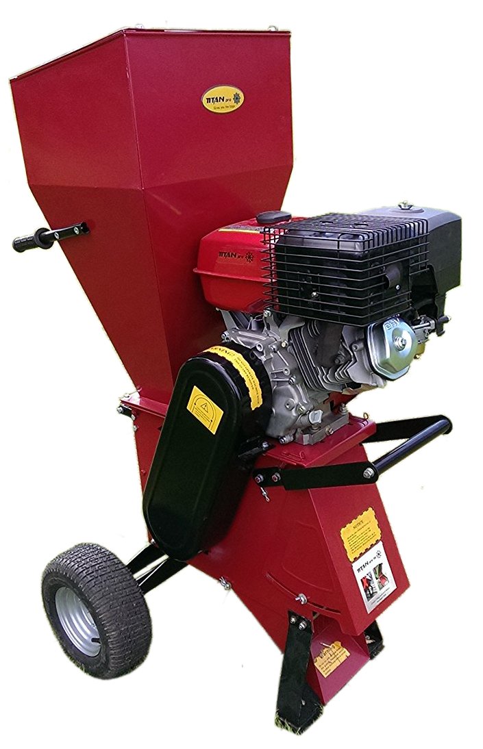 Garden Chipper Shredder 15HP Electric Start Mulcher Petrol Chipper