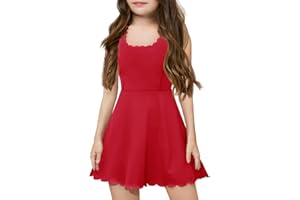 Batermoon Girls Athletic Tennis Dress with Shorts Kids Workout Exercise Golf Skirts Dresses with Pockets