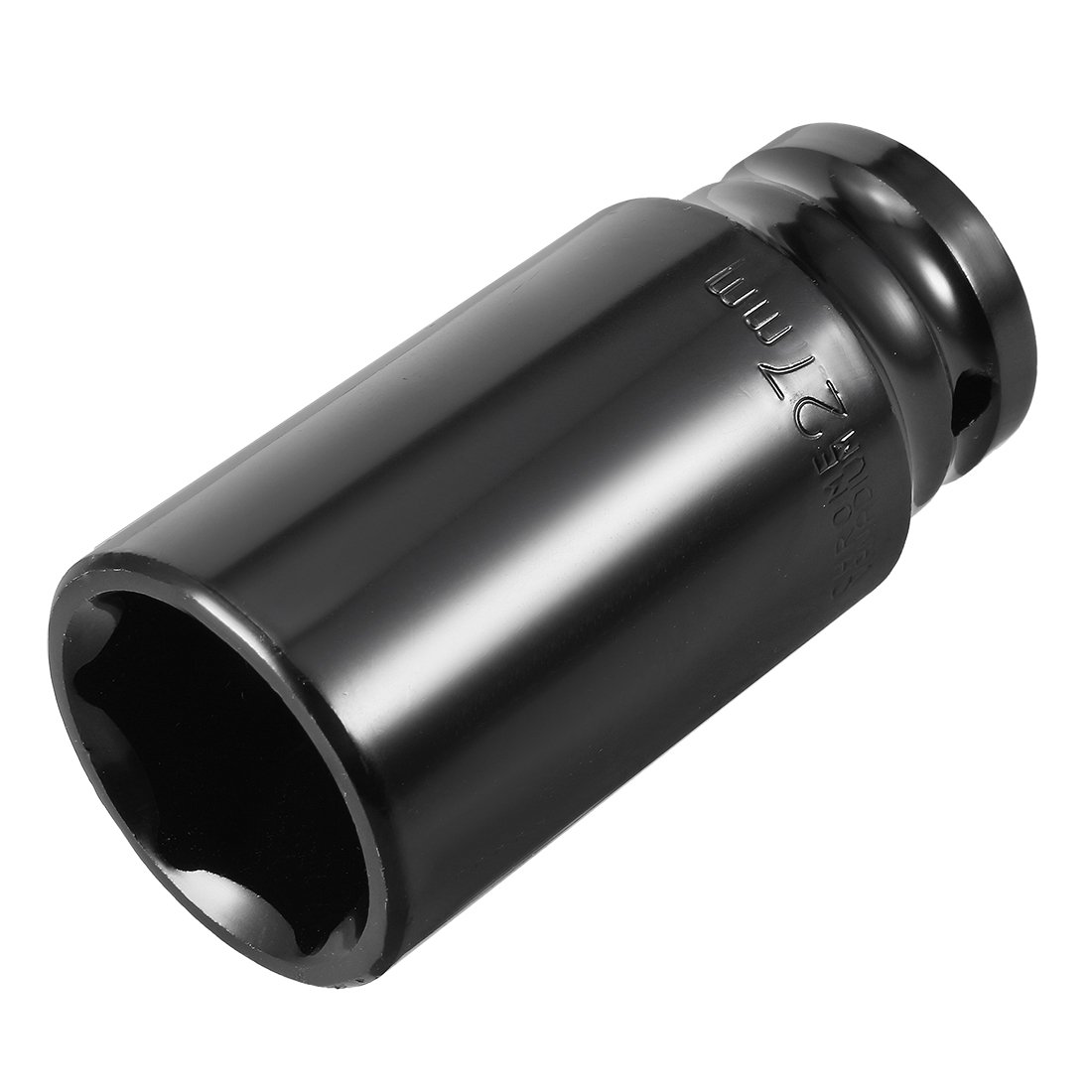 Sourcingmap 1/2" Drive by 27mm Deep Impact Socket, Heat-Treated CR-V Steel, 6-Point, Metric Sizes