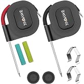 2-Pack Meat Probe for Weber iGrill Pro Genesis Spirit SmokeFire, 2.5mm Plug | Magnetic Spool Organizer, for Weber Connect Smart Grilling Hub, with 2 Clips 2 Grommets, 304 Stainless Steel, High-Accuracy