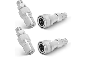 WERHOO M14-M16 Hydraulic Adapter,Quick Coupling Connector for AGT Mini Excavators,One End is an M14 Connector,The Other End is an M16 Connector,Hydraulic Hose Converter,4 Metric Fittings 4 Female Fittings