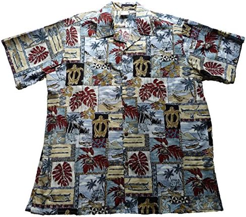 Go Barefoot Mens Kailua Beach Big &amp; Tall Shirt TALL BURGUNDY 3X