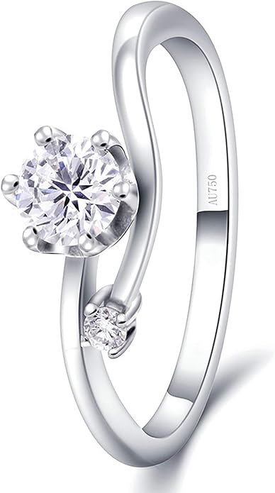 Original engagement rings & wedding rings images: 18 carat wedding rings Adisaer 18-Carat Gold Wedding Ring, Women's Irregular Wedding Ring, 18