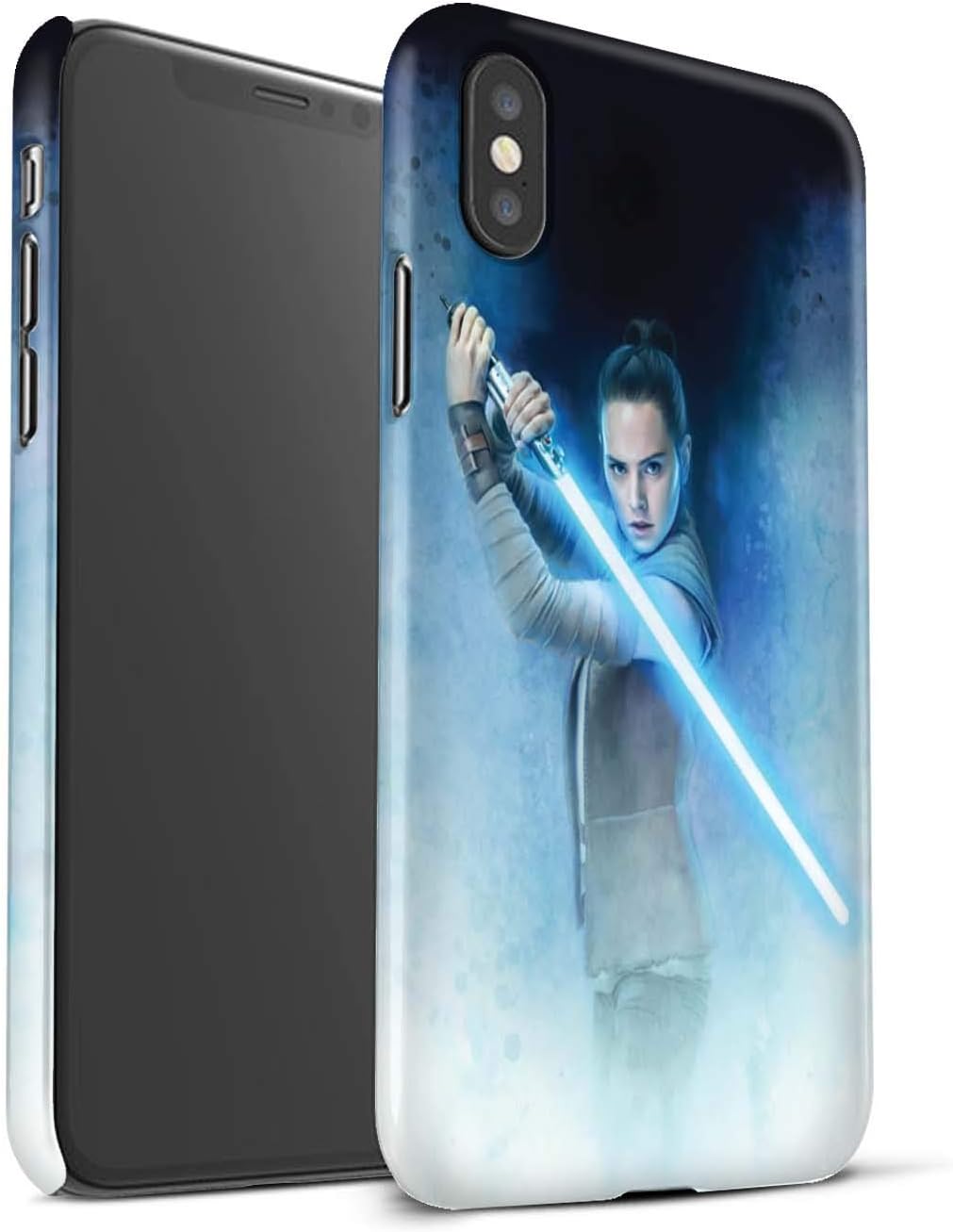 Matte Phone Case for Apple iPhone XS Max Star Wars Film Art Jedi Rey Lightsaber Design Matt Hard Snap On Cover