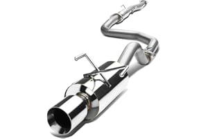 DNA MOTORING CBE-HC923-NRT Muffler CatBack Exhaust System [Compatible with 92-95 Honda Civic, Fit Hatchback 3-Door Models ONLY]