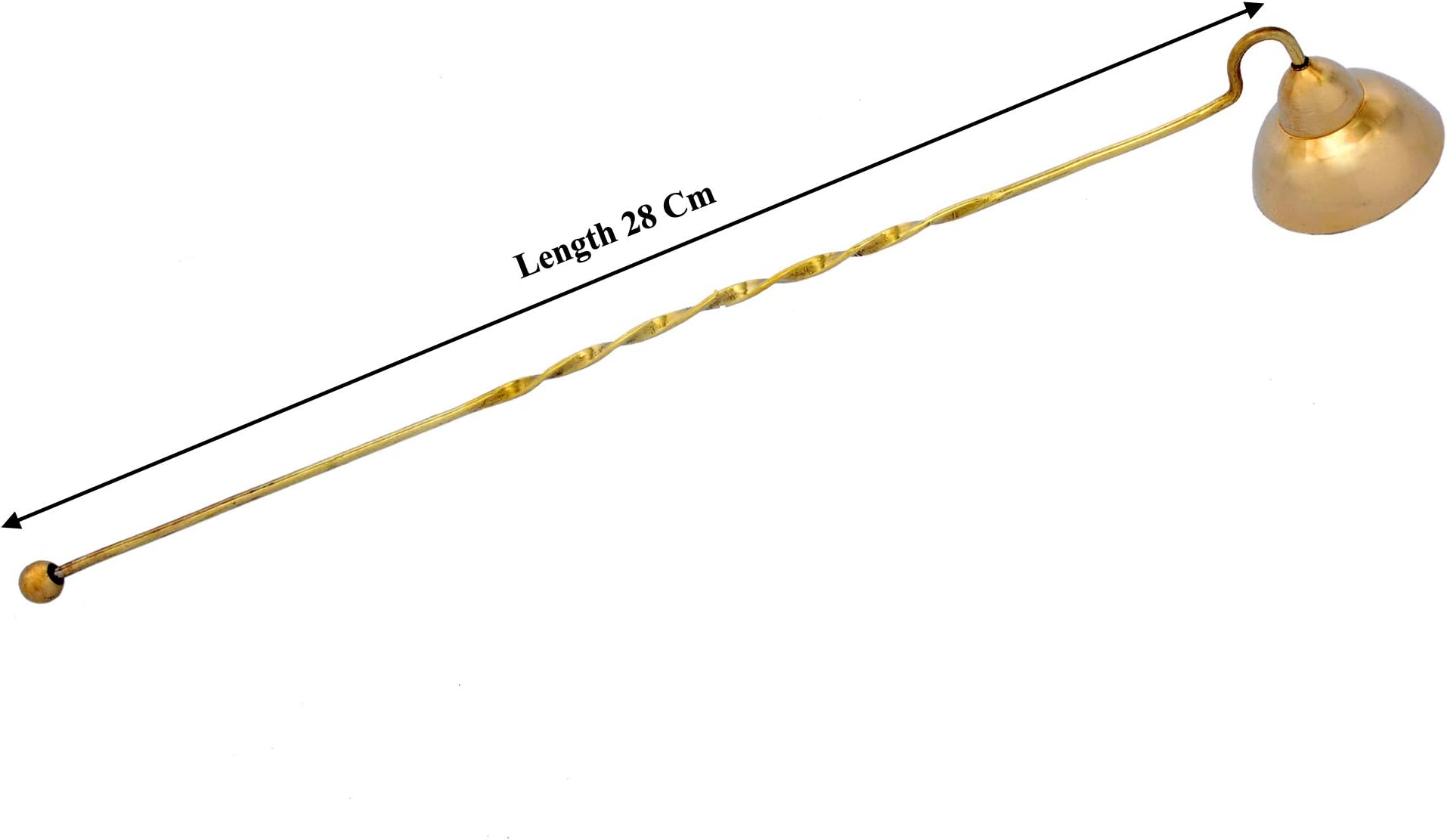 ALZA Brass Candle Snuffer With Embossed Handle