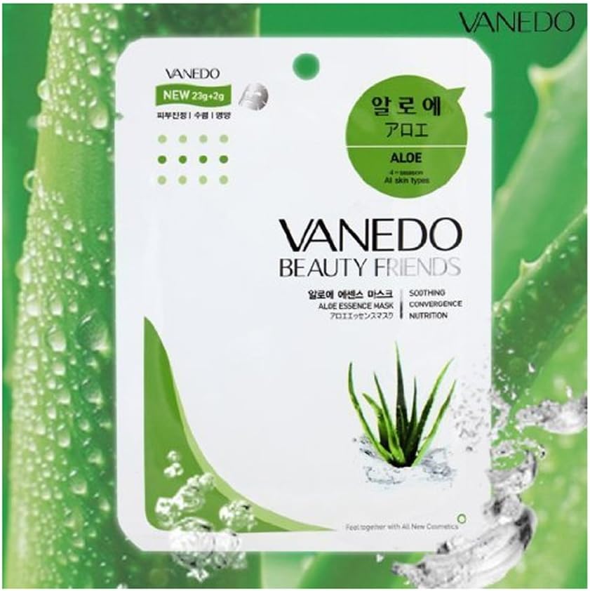 Vanedo Beauty Friends Sheet Mask from Korea - Aloe (12 Sheets)
