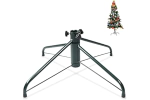 Elfjoy Christmas Tree Stand 19.7 inches Iron Metal Bracket Rubber Pad with Thumb Screw (50cm)