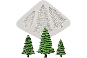 MINFEIDMS Christmas Silicone Molds Christmas Tree Candy Fondant Molds For Cake Decorating Cupcake Topper Chocolate Gum Paste Polymer Clay Set Of 1