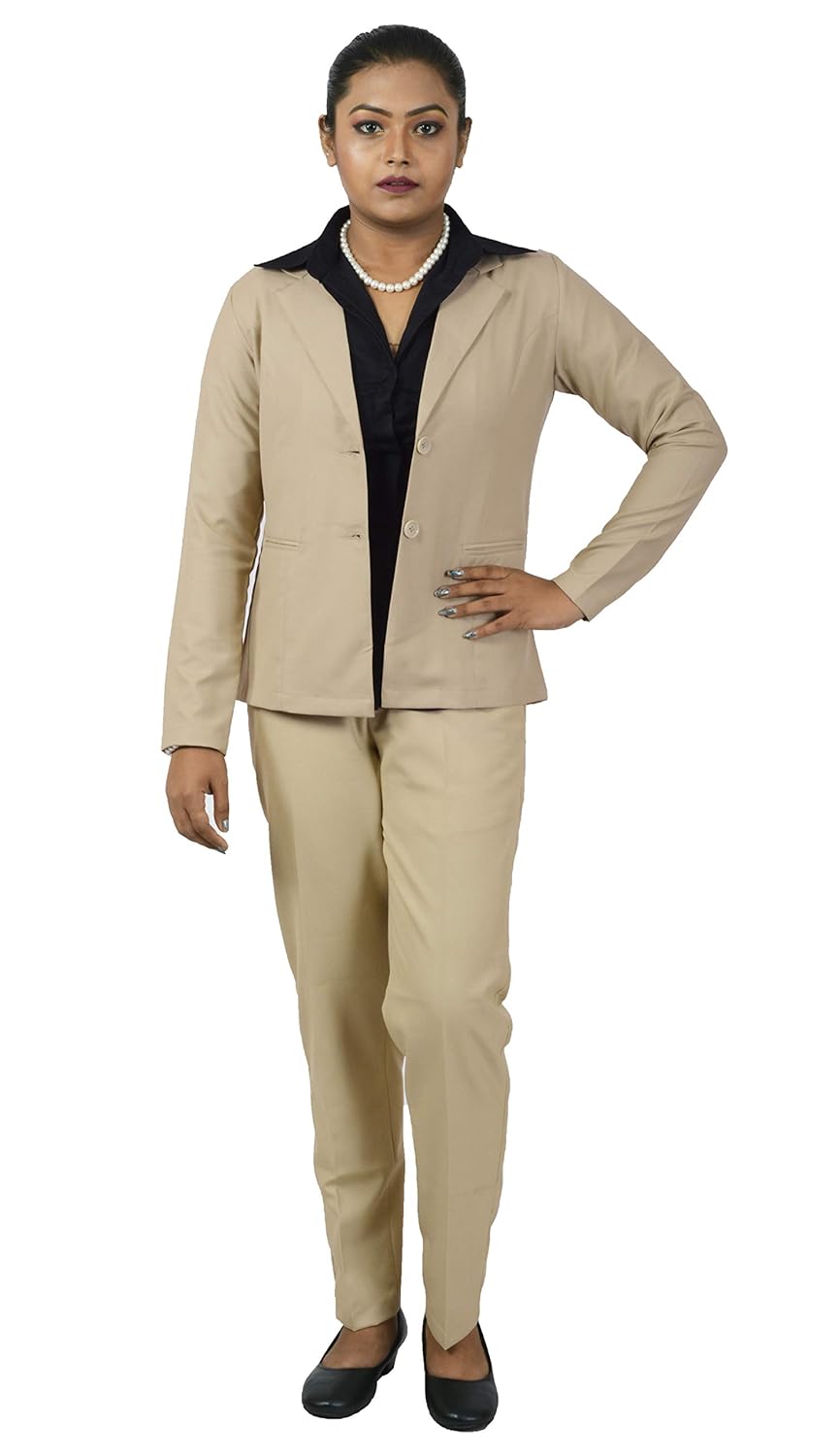 v2uniforms women,s beige formal suit