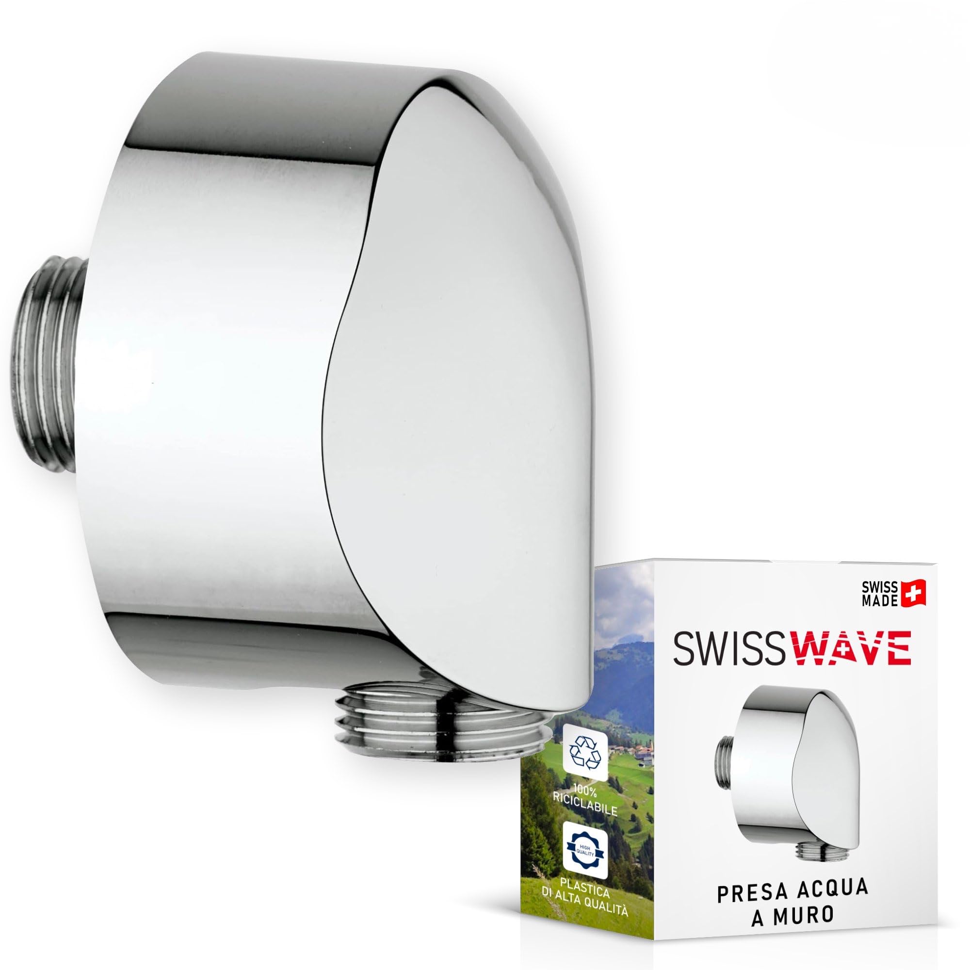 SwissWave PM01233 Union Water Outlet, Chrome